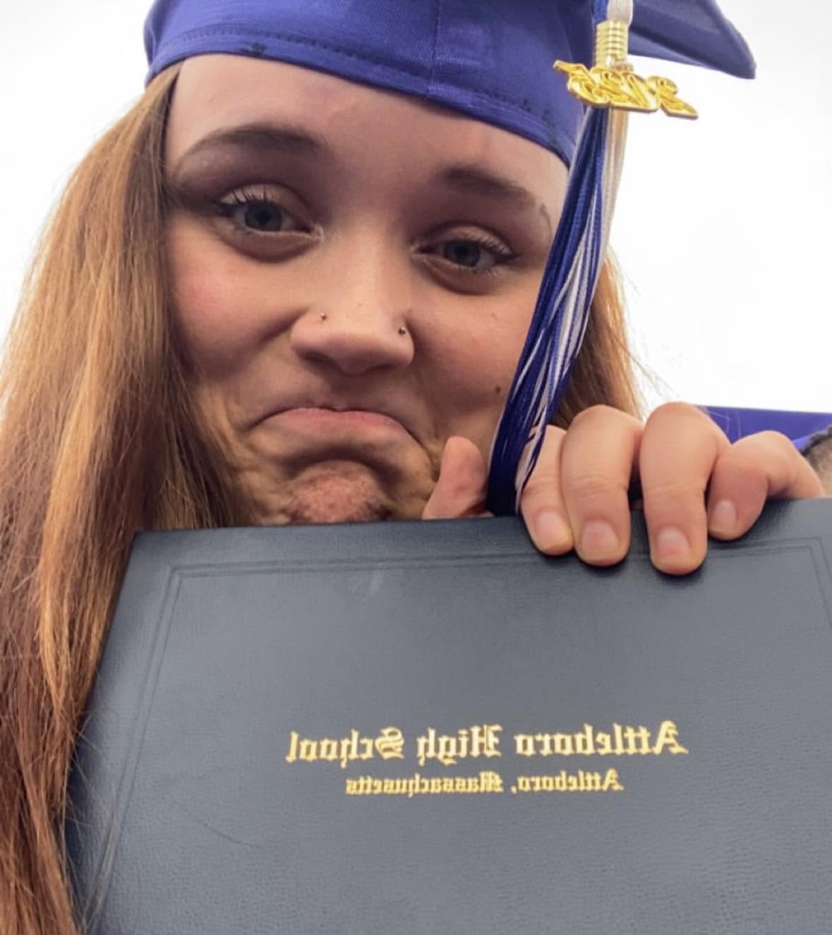 Kylee celebrating graduation